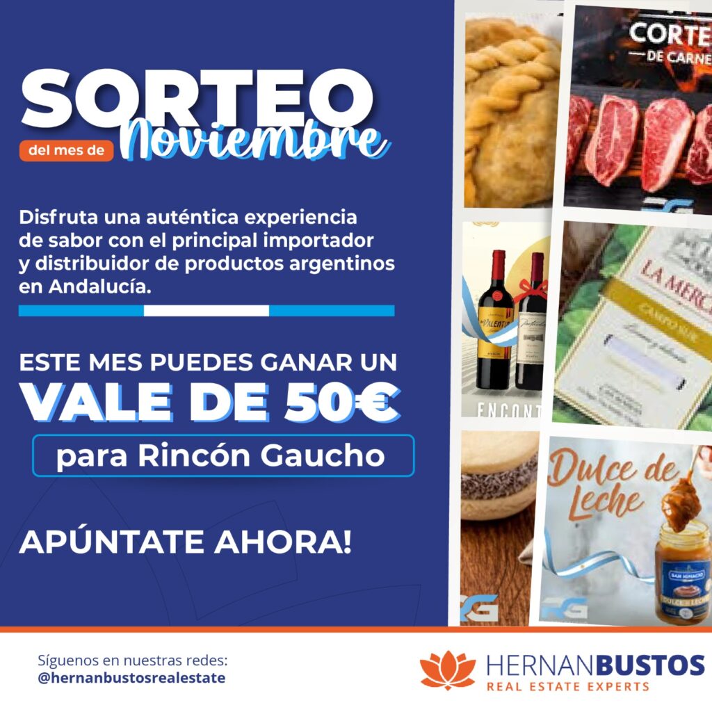 Sorteo Hernán Bustos - Real Estate Experts | Rincón Gaucho - Productos Argentinos.