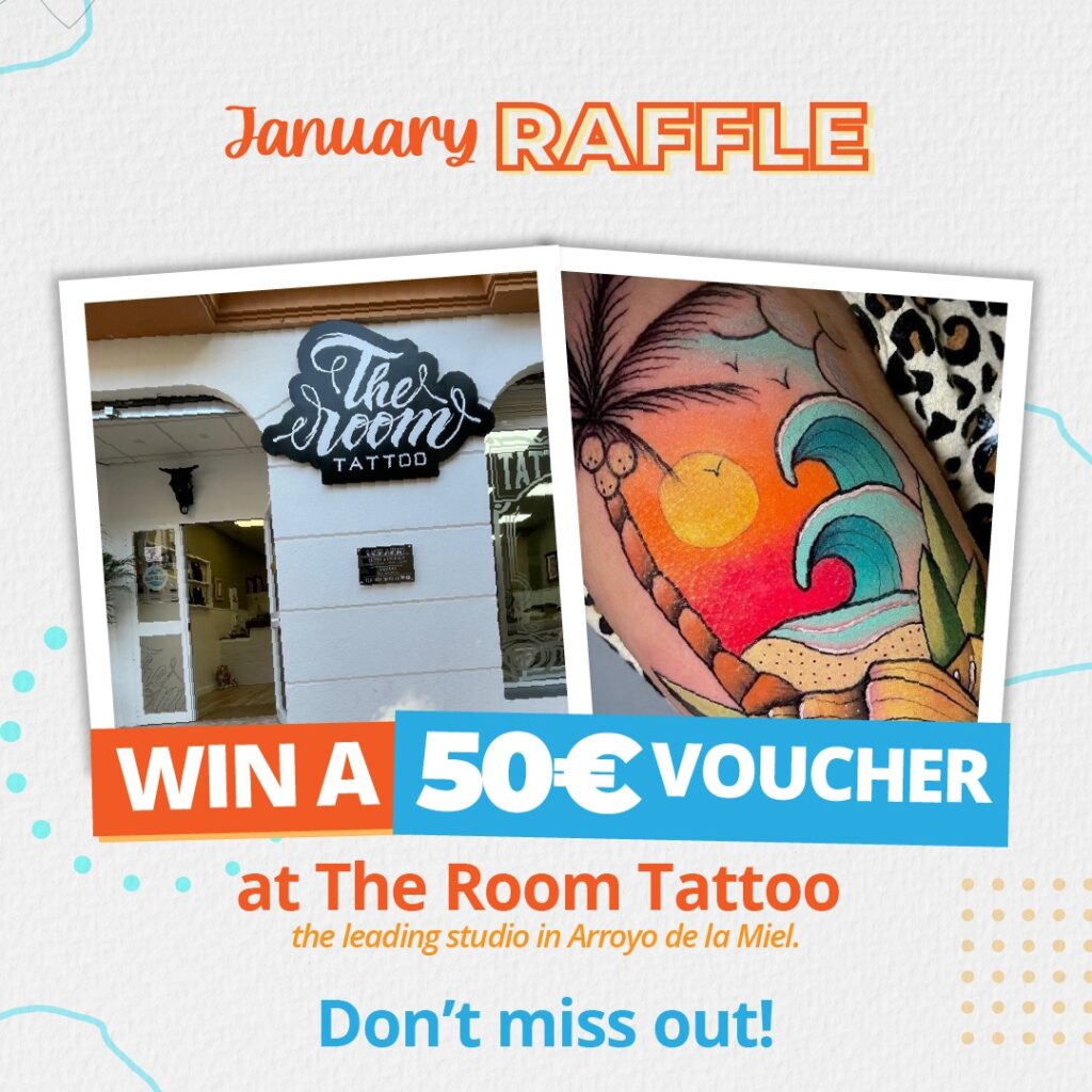 Sorteo The Room Tattoo Benalmadena. The Room Tattoo Benalmadena Raffle